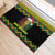 Jamaica Reggae Lion Christmas Rubber Doormat Kente Pattern Meri Krismiss - Wonder Print Shop