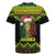 Jamaica Reggae Lion Christmas Rugby Jersey Kente Pattern Meri Krismiss - Wonder Print Shop