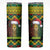 Jamaica Reggae Lion Christmas Skinny Tumbler Kente Pattern Meri Krismiss - Wonder Print Shop