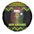 Jamaica Reggae Lion Christmas Spare Tire Cover Kente Pattern Meri Krismiss - Wonder Print Shop