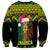 Jamaica Reggae Lion Christmas Sweatshirt Kente Pattern Meri Krismiss - Wonder Print Shop