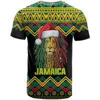 Jamaica Reggae Lion Christmas T Shirt Kente Pattern Meri Krismiss - Wonder Print Shop