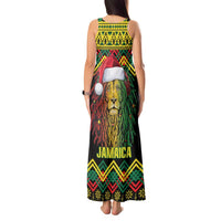 Jamaica Reggae Lion Christmas Tank Maxi Dress Kente Pattern Meri Krismiss - Wonder Print Shop