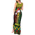 Jamaica Reggae Lion Christmas Tank Maxi Dress Kente Pattern Meri Krismiss - Wonder Print Shop