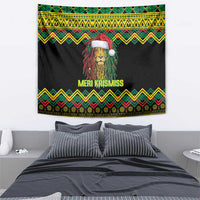 Jamaica Reggae Lion Christmas Tapestry Kente Pattern Meri Krismiss - Wonder Print Shop