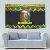Jamaica Reggae Lion Christmas Tapestry Kente Pattern Meri Krismiss - Wonder Print Shop