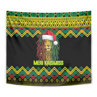 Jamaica Reggae Lion Christmas Tapestry Kente Pattern Meri Krismiss - Wonder Print Shop