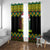 Jamaica Reggae Lion Christmas Window Curtain Kente Pattern Meri Krismiss - Wonder Print Shop