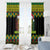 Jamaica Reggae Lion Christmas Window Curtain Kente Pattern Meri Krismiss - Wonder Print Shop