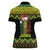 Jamaica Reggae Lion Christmas Women Polo Shirt Kente Pattern Meri Krismiss - Wonder Print Shop