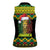 Jamaica Reggae Lion Christmas Women Sleeveless Polo Shirt Kente Pattern Meri Krismiss - Wonder Print Shop