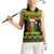 Jamaica Reggae Lion Christmas Women Sleeveless Polo Shirt Kente Pattern Meri Krismiss - Wonder Print Shop