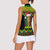 Jamaica Reggae Lion Christmas Women Sleeveless Polo Shirt Kente Pattern Meri Krismiss - Wonder Print Shop