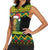 Jamaica Reggae Lion Christmas Women Sleeveless Polo Shirt Kente Pattern Meri Krismiss - Wonder Print Shop