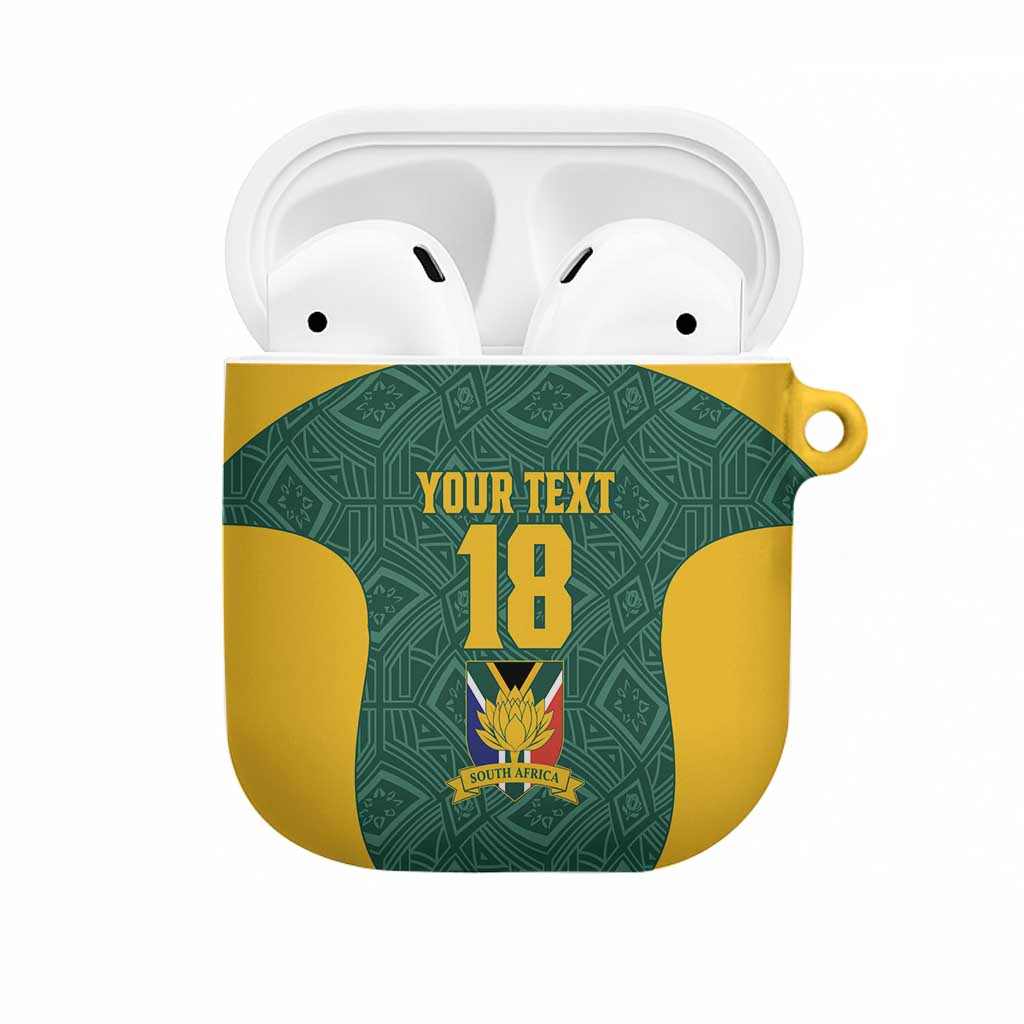 Custom South Africa Soccer AirPods Case Bafana Bafana Spirit African Pattern - Wonder Print Shop