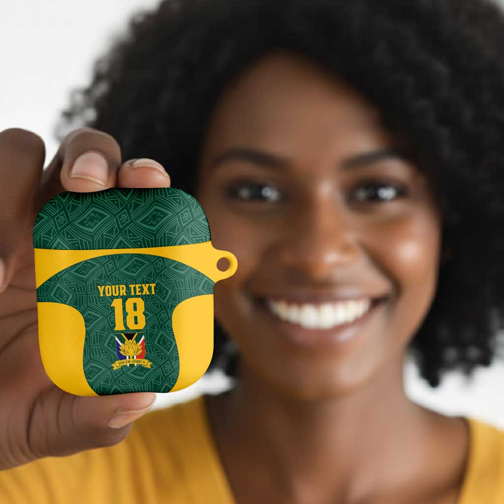 Custom South Africa Soccer AirPods Case Bafana Bafana Spirit African Pattern - Wonder Print Shop