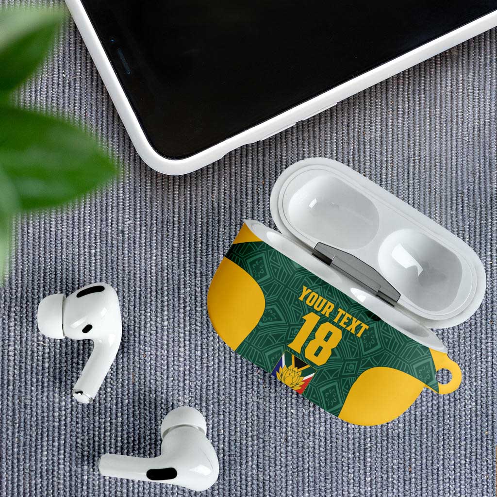 Custom South Africa Soccer AirPods Case Bafana Bafana Spirit African Pattern - Wonder Print Shop