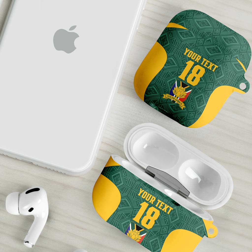 Custom South Africa Soccer AirPods Case Bafana Bafana Spirit African Pattern - Wonder Print Shop