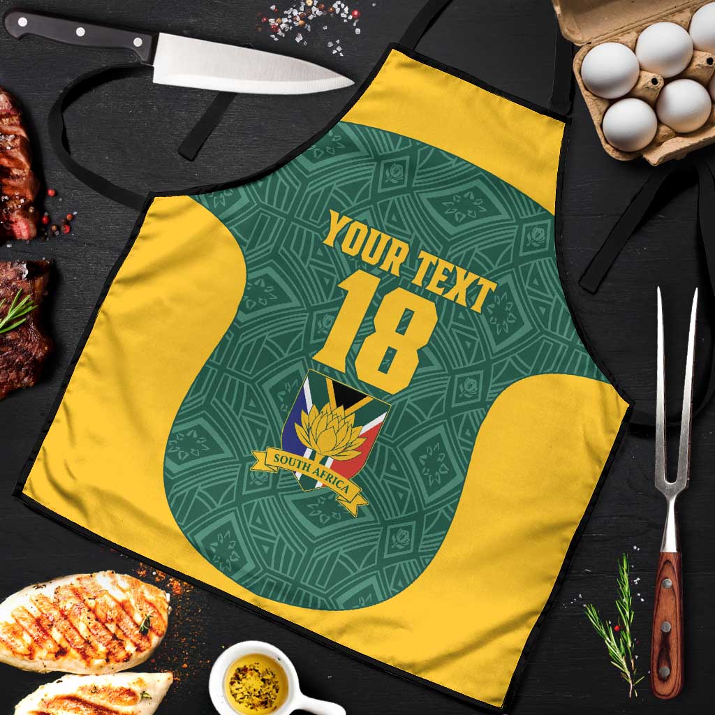 Custom South Africa Soccer Apron Bafana Bafana Spirit African Pattern - Wonder Print Shop