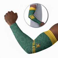 Custom South Africa Soccer Arm Sleeves Bafana Bafana Spirit African Pattern - Wonder Print Shop