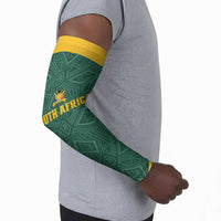 Custom South Africa Soccer Arm Sleeves Bafana Bafana Spirit African Pattern - Wonder Print Shop