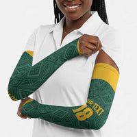 Custom South Africa Soccer Arm Sleeves Bafana Bafana Spirit African Pattern - Wonder Print Shop