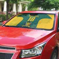 Custom South Africa Soccer Auto Sun Shade Bafana Bafana Spirit African Pattern - Wonder Print Shop