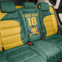 Custom South Africa Soccer Back Car Seat Cover Bafana Bafana Spirit African Pattern - Wonder Print Shop