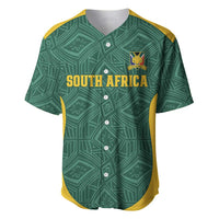 Custom South Africa Soccer Baseball Jersey Bafana Bafana Spirit African Pattern - Wonder Print Shop