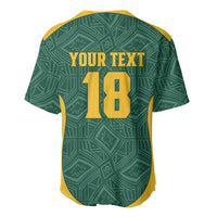 Custom South Africa Soccer Baseball Jersey Bafana Bafana Spirit African Pattern - Wonder Print Shop