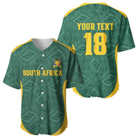 Custom South Africa Soccer Baseball Jersey Bafana Bafana Spirit African Pattern - Wonder Print Shop