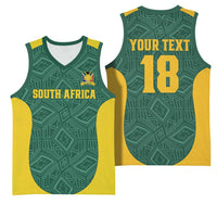 Custom South Africa Soccer Basketball Jersey Bafana Bafana Spirit African Pattern - Wonder Print Shop