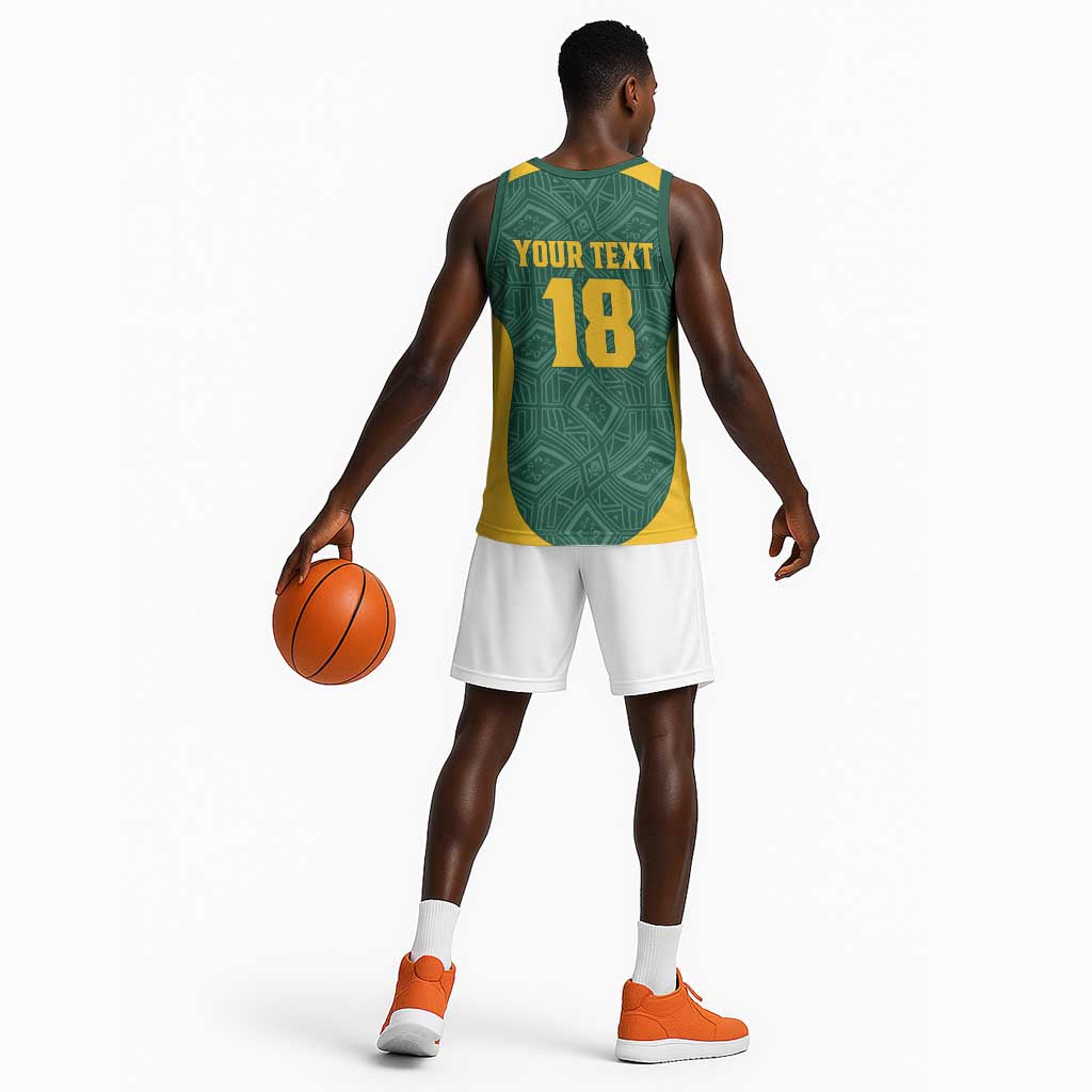 Custom South Africa Soccer Basketball Jersey Bafana Bafana Spirit African Pattern - Wonder Print Shop