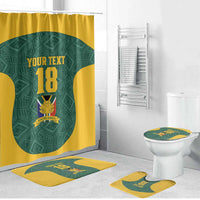 Custom South Africa Soccer Bathroom Set Bafana Bafana Spirit African Pattern - Wonder Print Shop