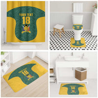 Custom South Africa Soccer Bathroom Set Bafana Bafana Spirit African Pattern - Wonder Print Shop