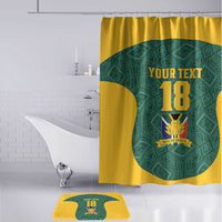 Custom South Africa Soccer Bathroom Set Bafana Bafana Spirit African Pattern - Wonder Print Shop