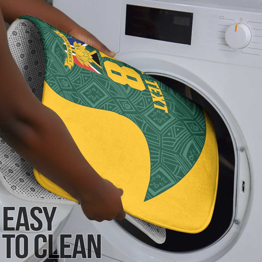 Custom South Africa Soccer Bathroom Set Bafana Bafana Spirit African Pattern - Wonder Print Shop