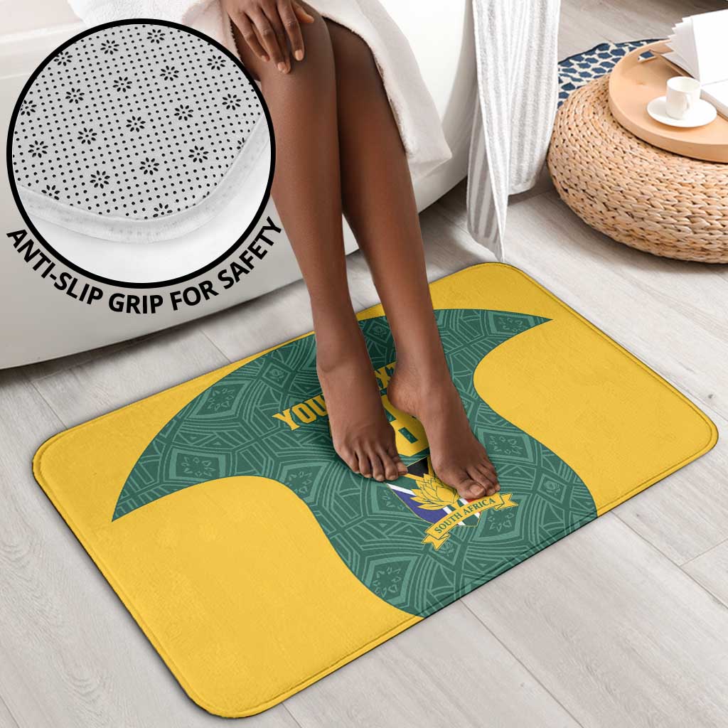 Custom South Africa Soccer Bathroom Set Bafana Bafana Spirit African Pattern - Wonder Print Shop