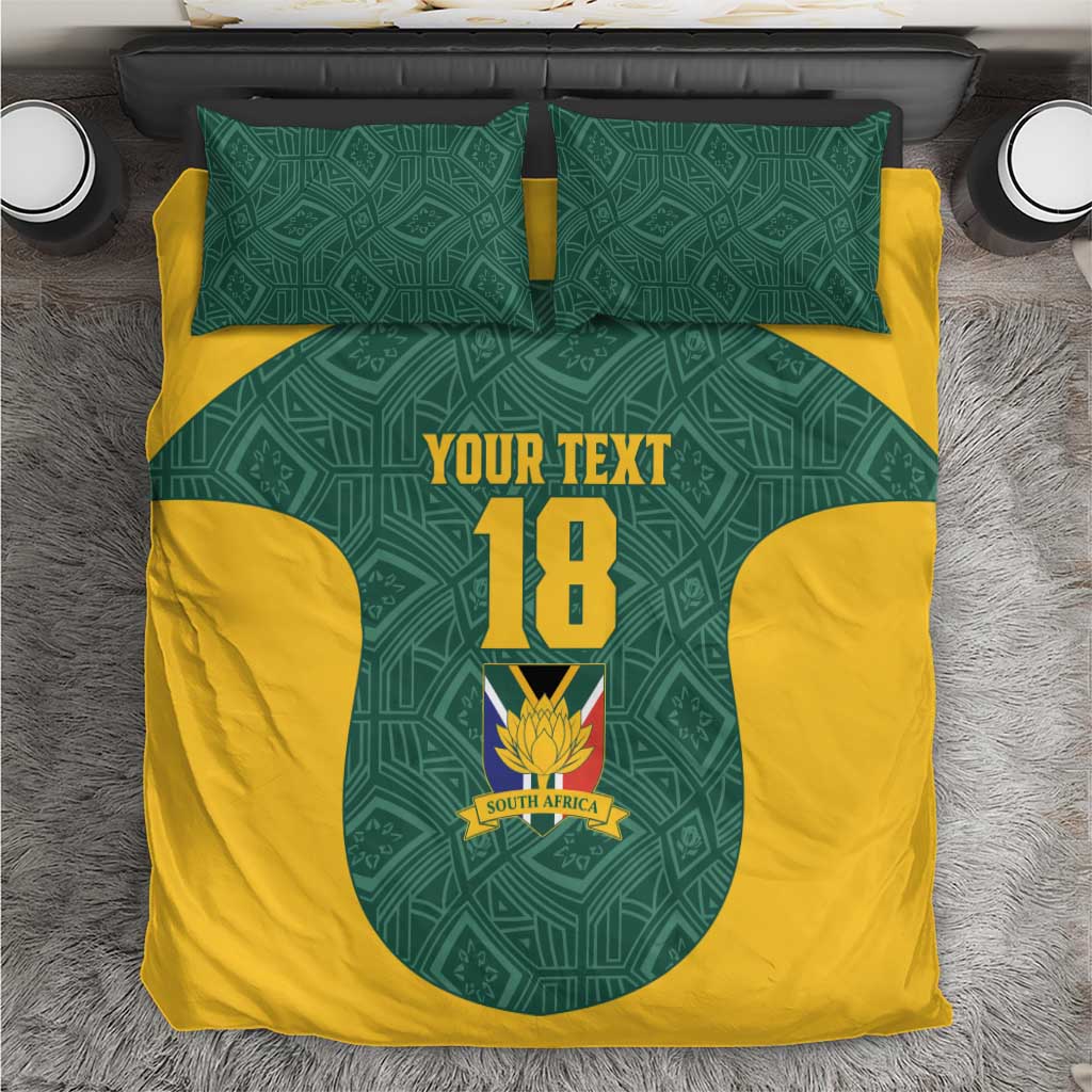 Custom South Africa Soccer Bedding Set Bafana Bafana Spirit African Pattern - Wonder Print Shop