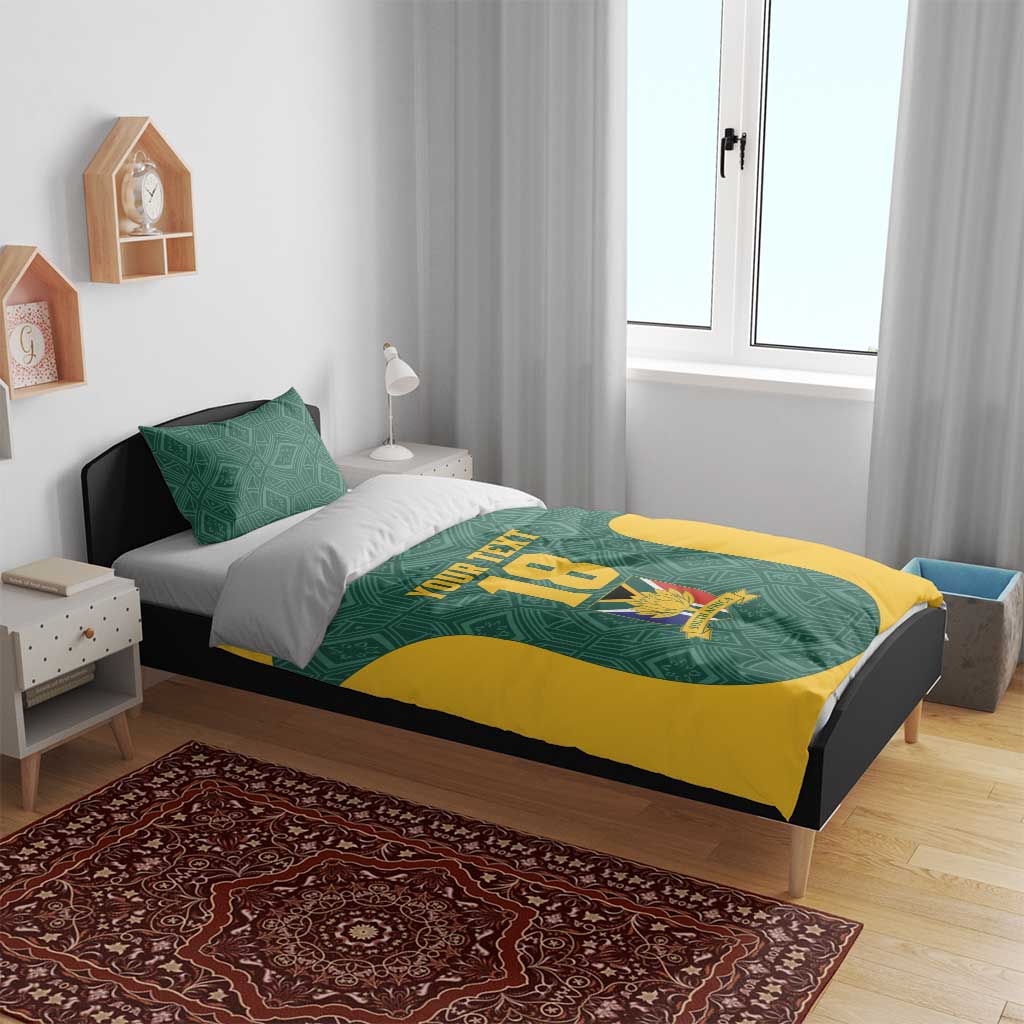 Custom South Africa Soccer Bedding Set Bafana Bafana Spirit African Pattern - Wonder Print Shop