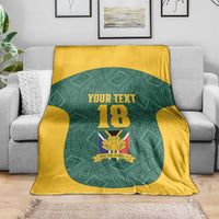 Custom South Africa Soccer Blanket Bafana Bafana Spirit African Pattern - Wonder Print Shop