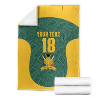 Custom South Africa Soccer Blanket Bafana Bafana Spirit African Pattern - Wonder Print Shop