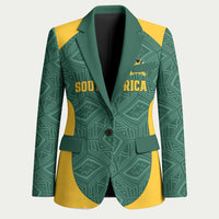Custom South Africa Soccer Blazer Bafana Bafana Spirit African Pattern - Wonder Print Shop
