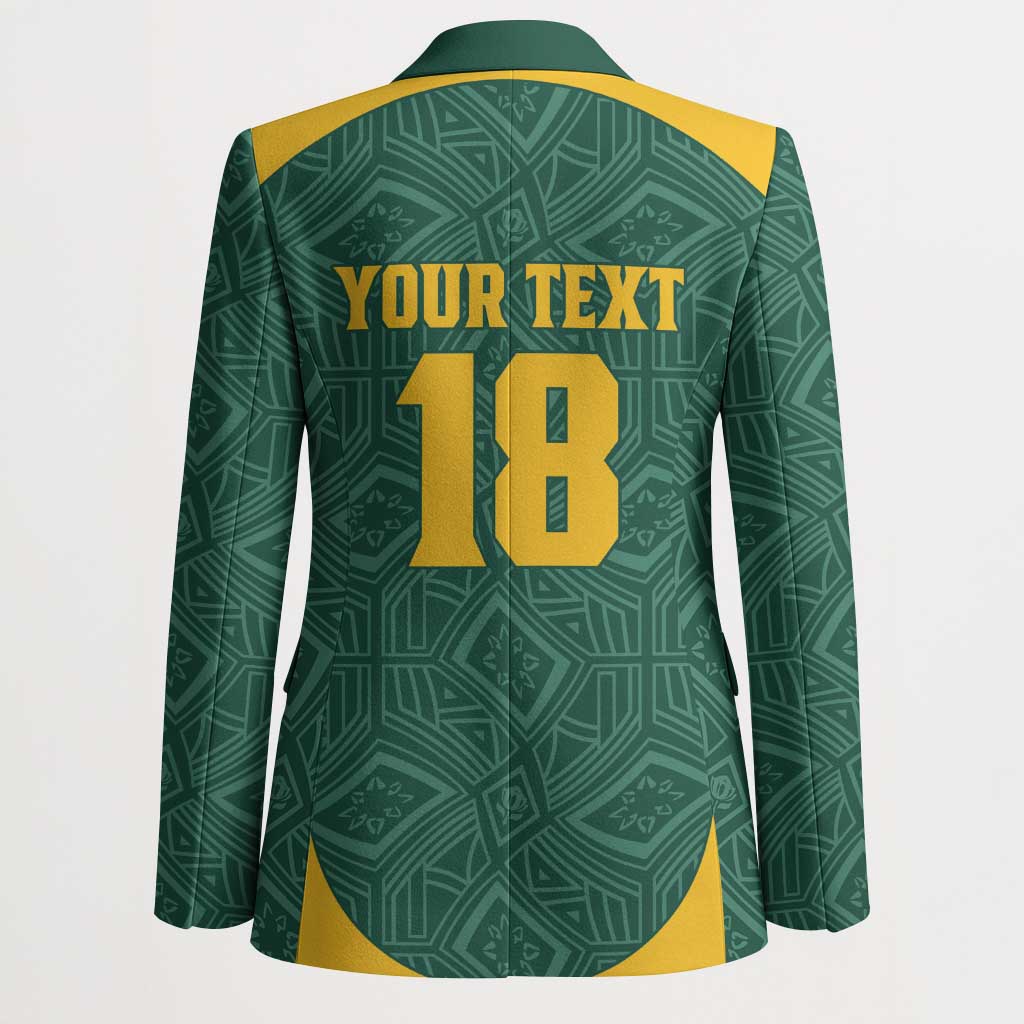 Custom South Africa Soccer Blazer Bafana Bafana Spirit African Pattern - Wonder Print Shop