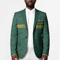 Custom South Africa Soccer Blazer Bafana Bafana Spirit African Pattern - Wonder Print Shop