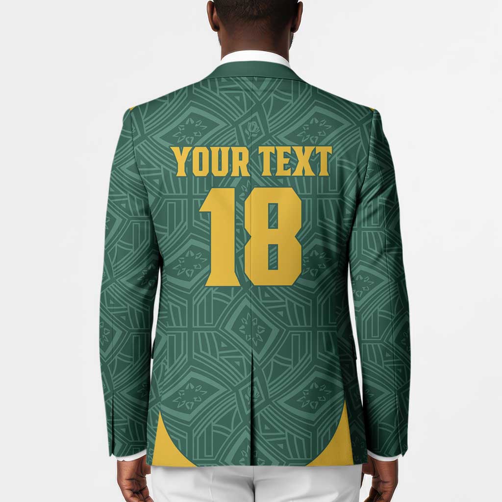 Custom South Africa Soccer Blazer Bafana Bafana Spirit African Pattern - Wonder Print Shop