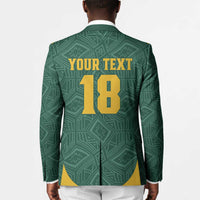 Custom South Africa Soccer Blazer Bafana Bafana Spirit African Pattern - Wonder Print Shop