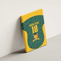 Custom South Africa Soccer Canvas Wall Art Bafana Bafana Spirit African Pattern - Wonder Print Shop