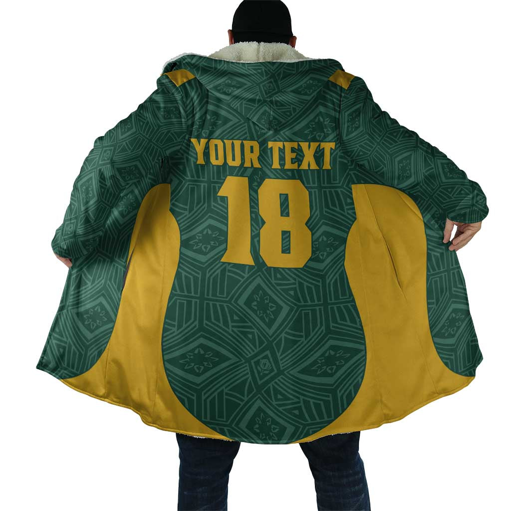 Custom South Africa Soccer Cloak Bafana Bafana Spirit African Pattern - Wonder Print Shop