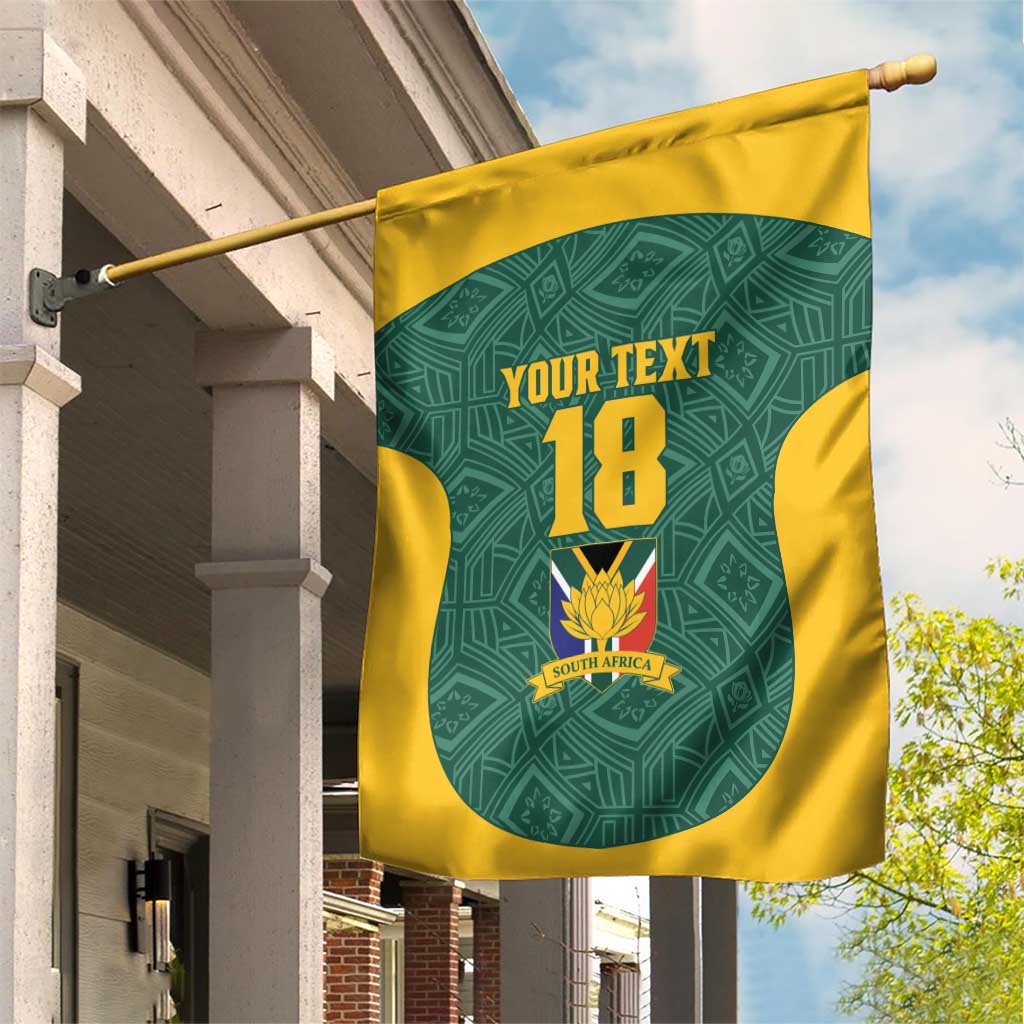 Custom South Africa Soccer Garden Flag Bafana Bafana Spirit African Pattern - Wonder Print Shop